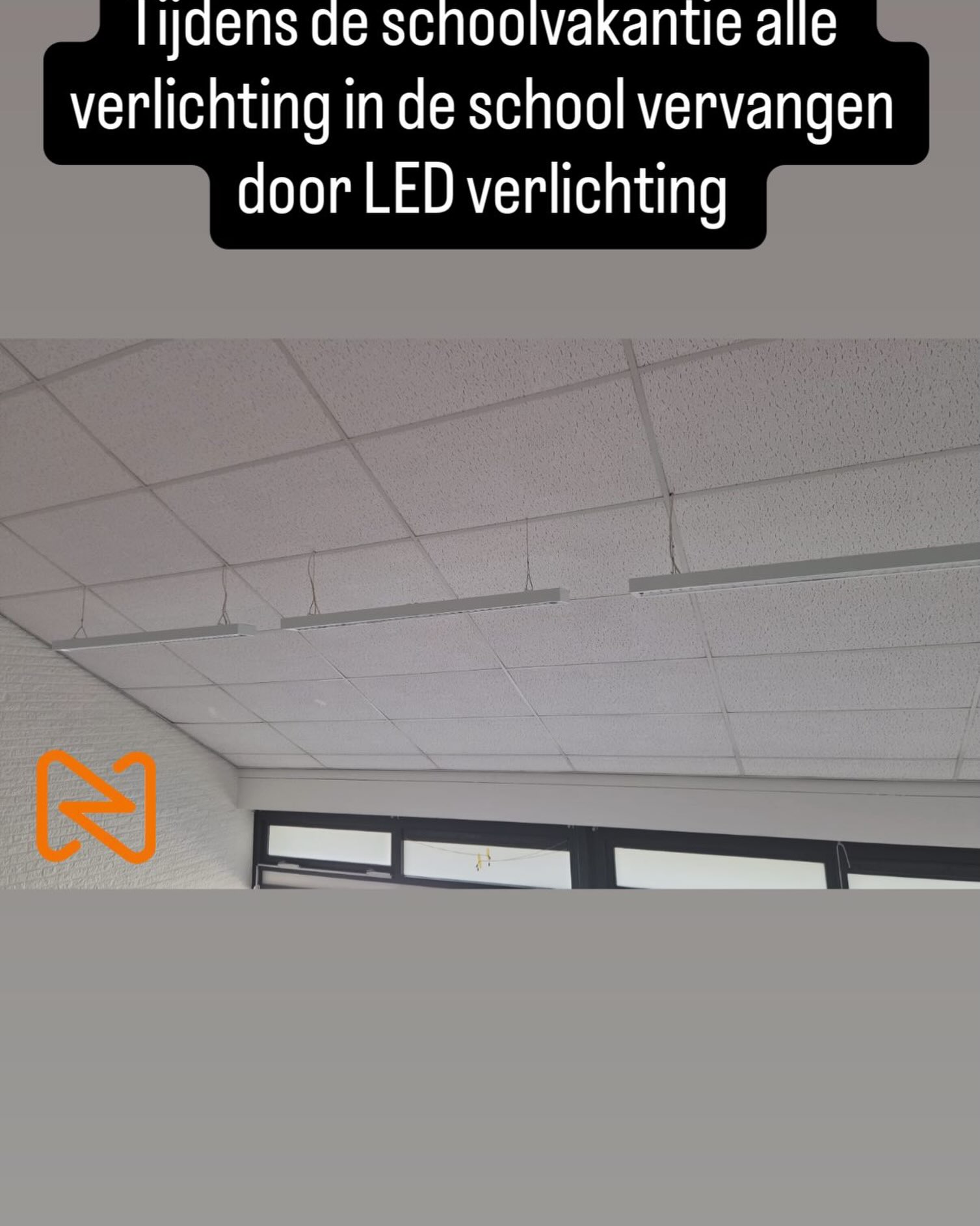 Tijdens de schoolvakantie alle verlichting vervangen door LED verlichting